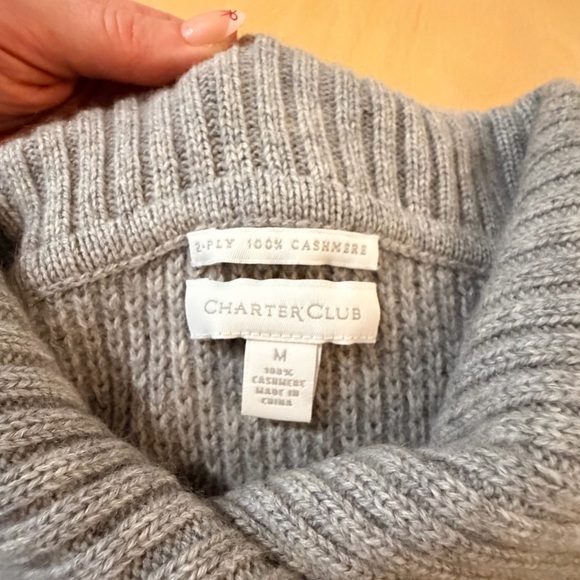 🤍 Charter Club 100% Cashmere Shawl Sweater | Ultra Luxe 🤍 Size M | Clean Girl - Picture 3 of 16